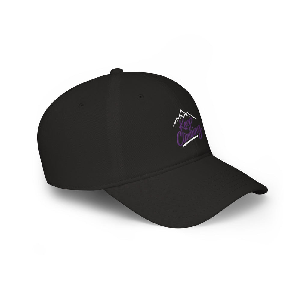 Keep Climbing Baseball Cap — Embroidered Mountain Motivational Hat