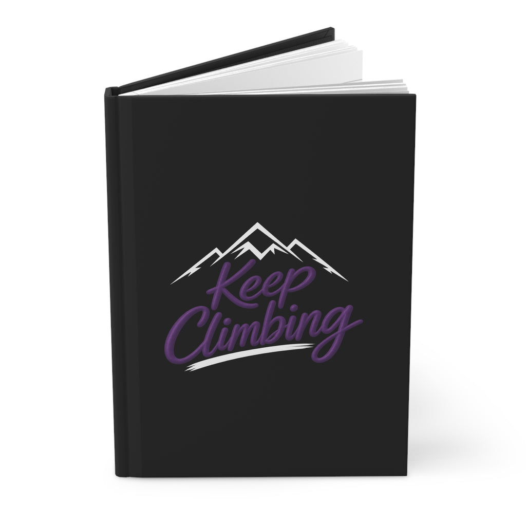 Keep Climbing Hardcover Journal — Motivational Mountain Notebook ("Every mountain has meaning")