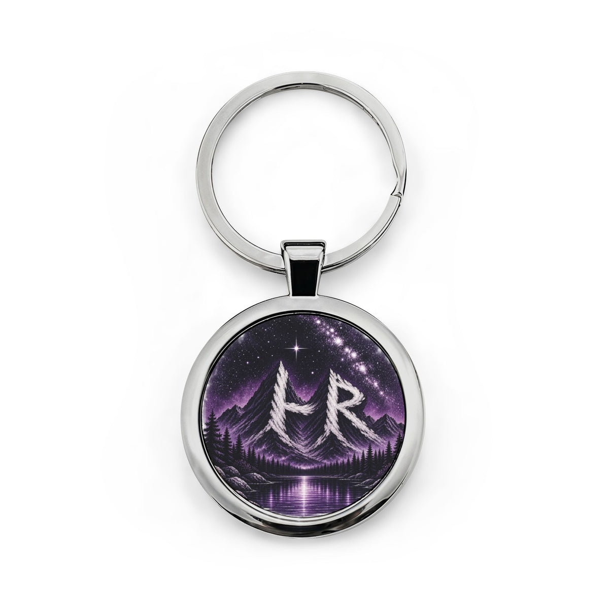 Round Stainless Steel Keychain