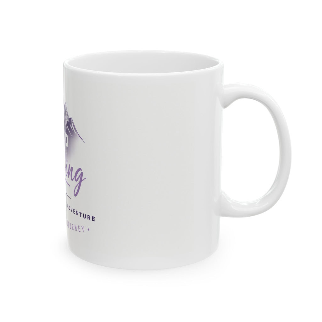 Keep Climbing Ceramic Mug — Inspirational Mountain Coffee Cup (11oz & 15oz)
