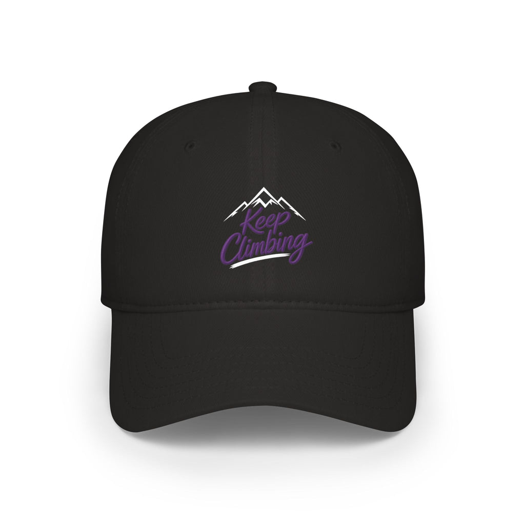 Keep Climbing Baseball Cap — Embroidered Mountain Motivational Hat