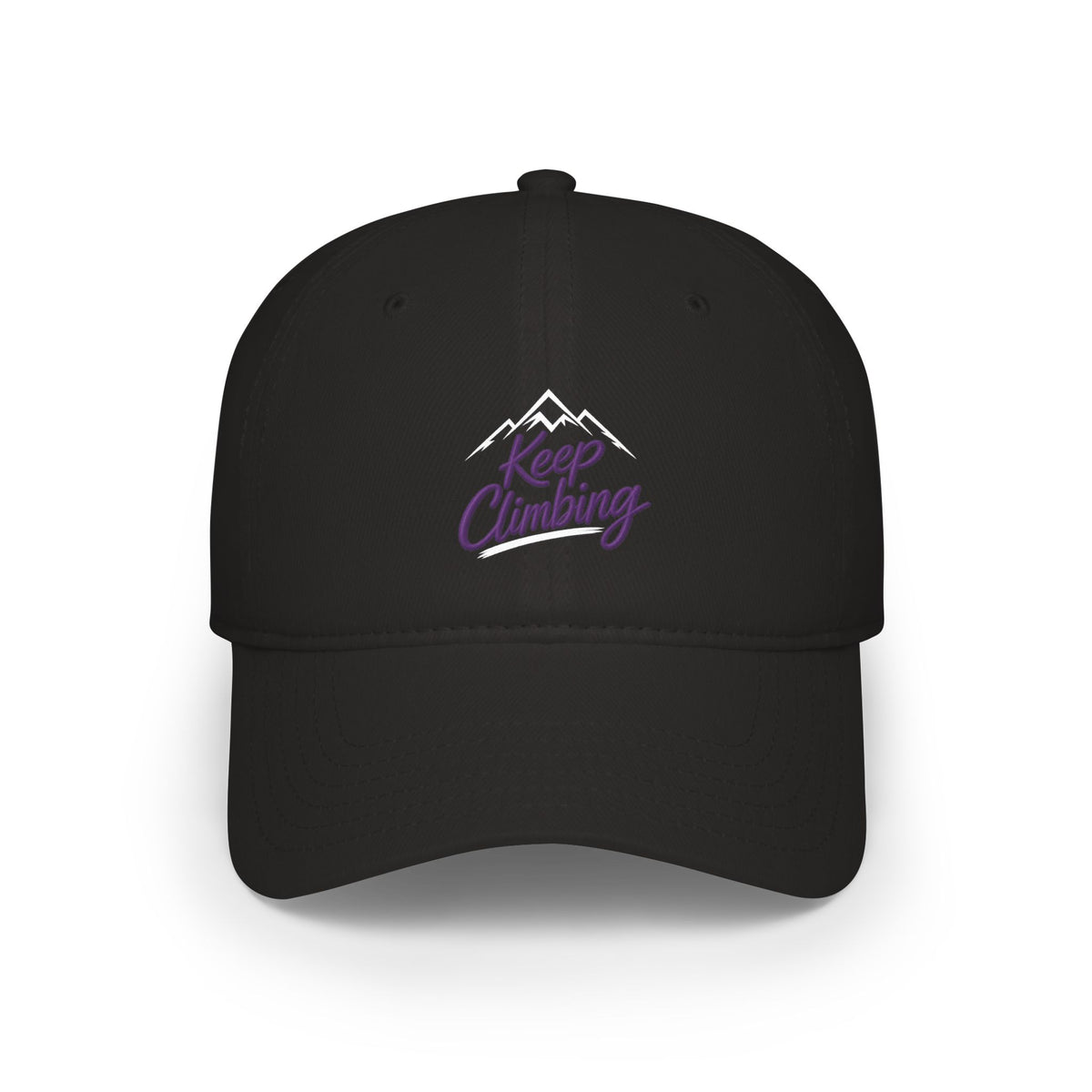 Keep Climbing Baseball Cap — Embroidered Mountain Motivational Hat