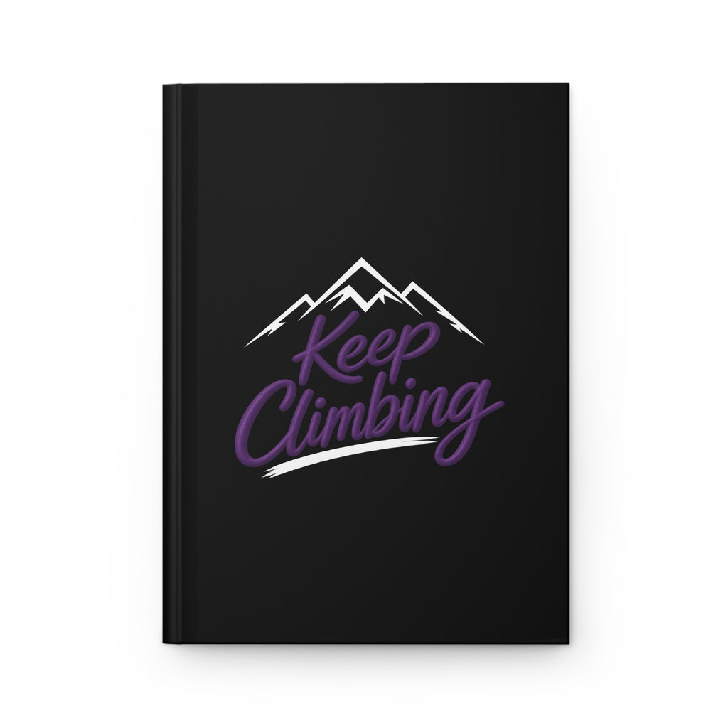 Keep Climbing Hardcover Journal — Motivational Mountain Notebook ("Every mountain has meaning")