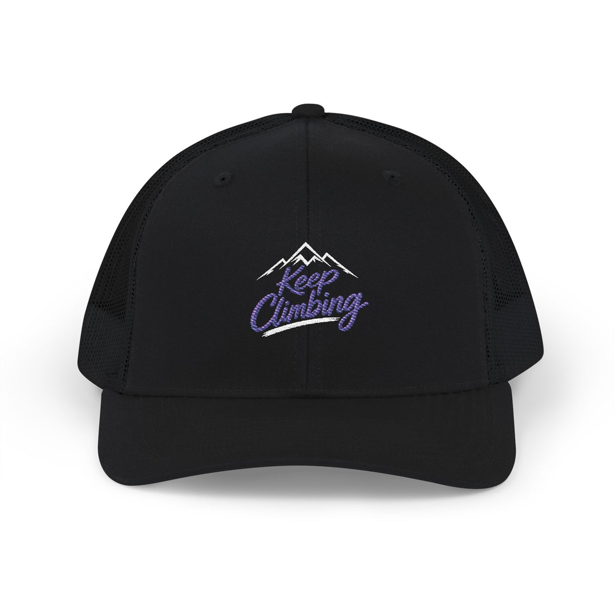 Keep Climbing Snapback Trucker Cap — Embroidered Mountain Adventure Hat